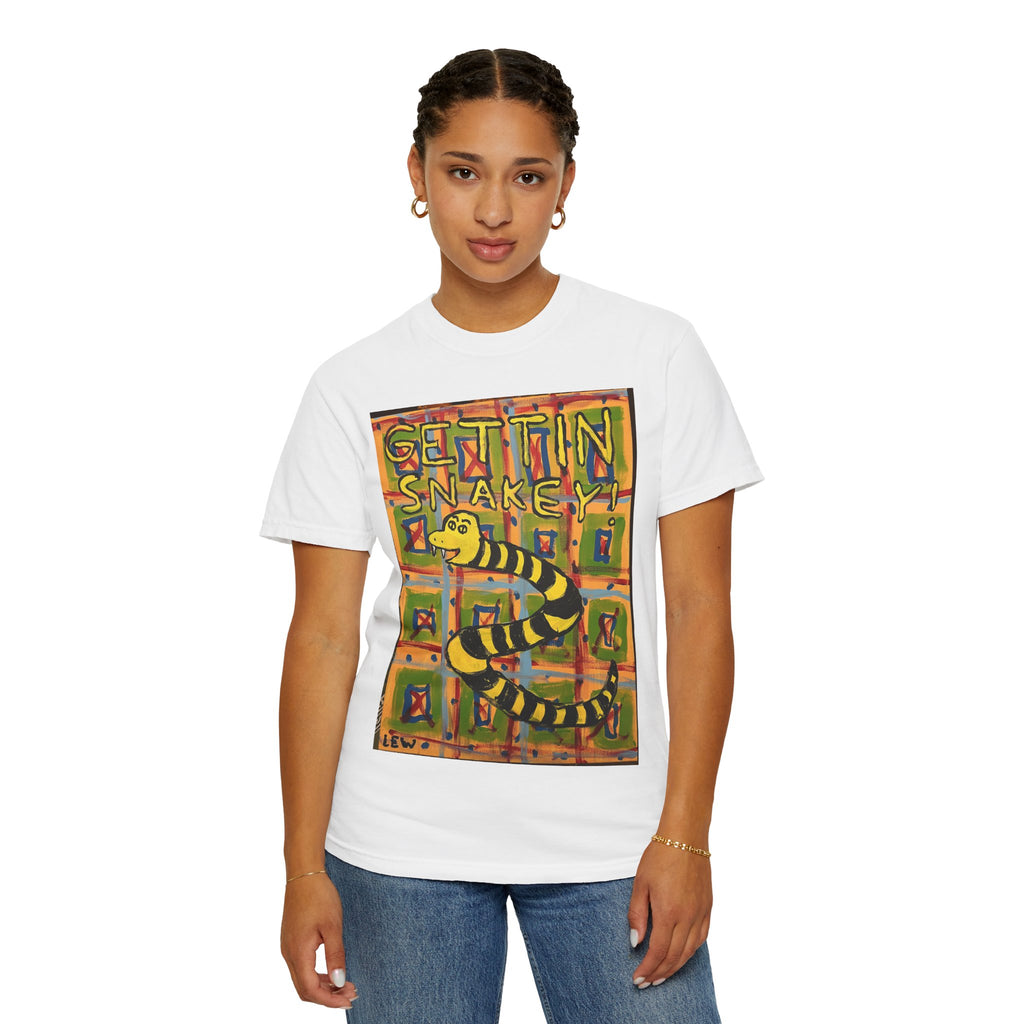 Gettin' Snakey T-Shirt — Playful Retro Snake Graphic Tee