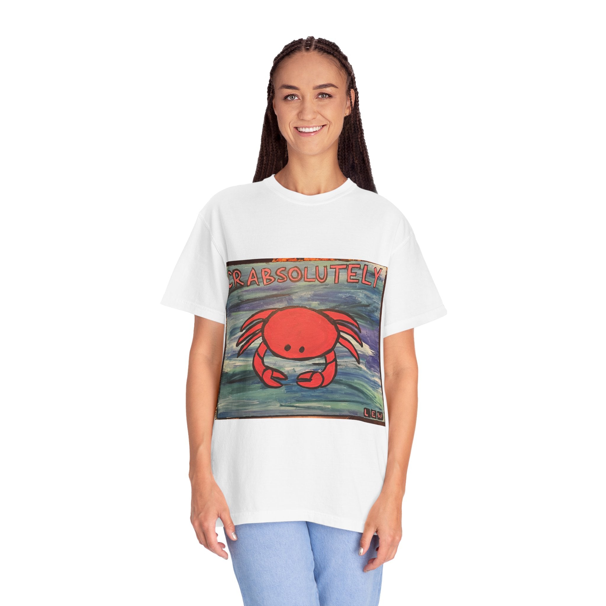 Crabsolutely Cute Graphic T-Shirt — Playful Beach Crab Tee