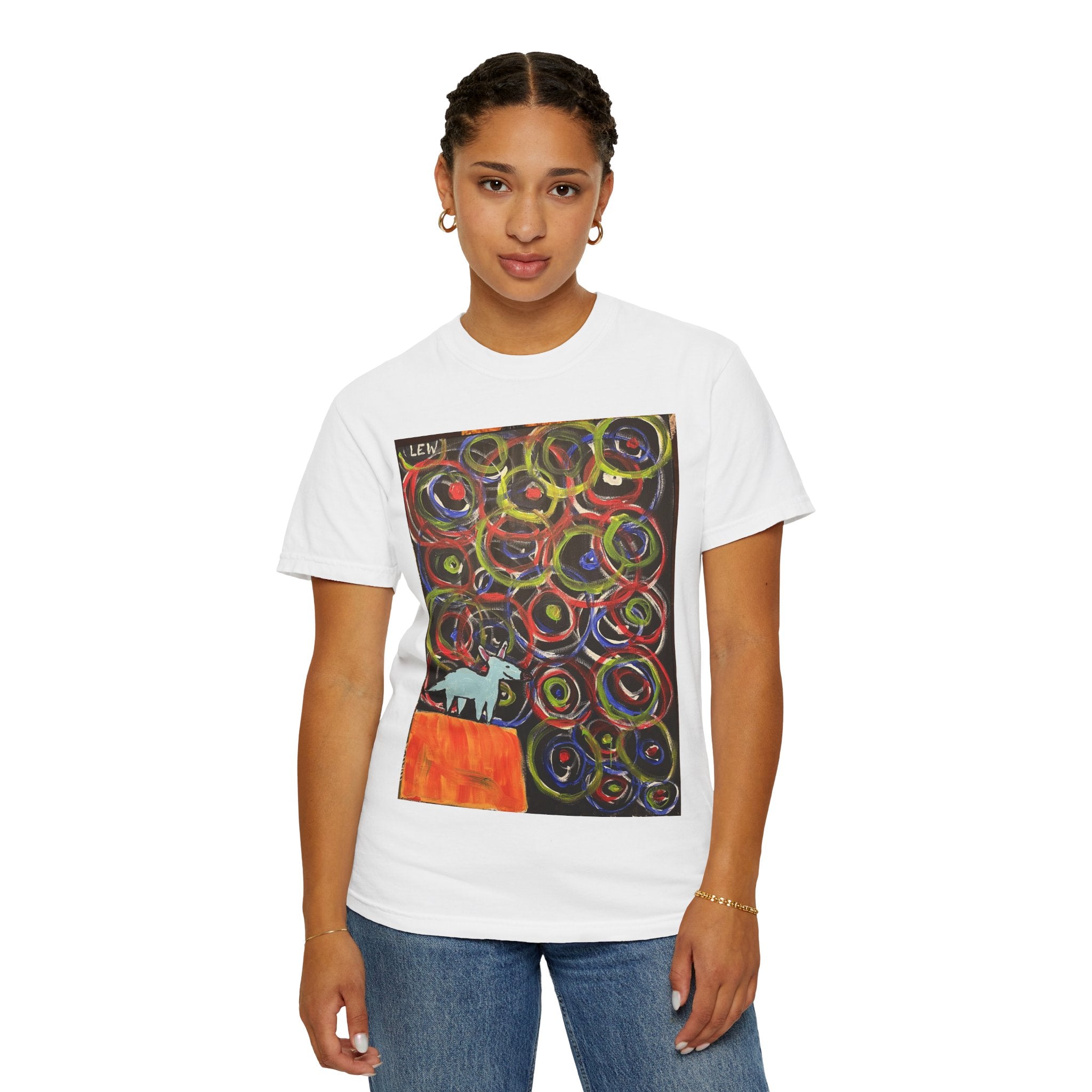 Creature On the Mesa and Night Sky T-Shirt — Colorful Modern Graphic Tee