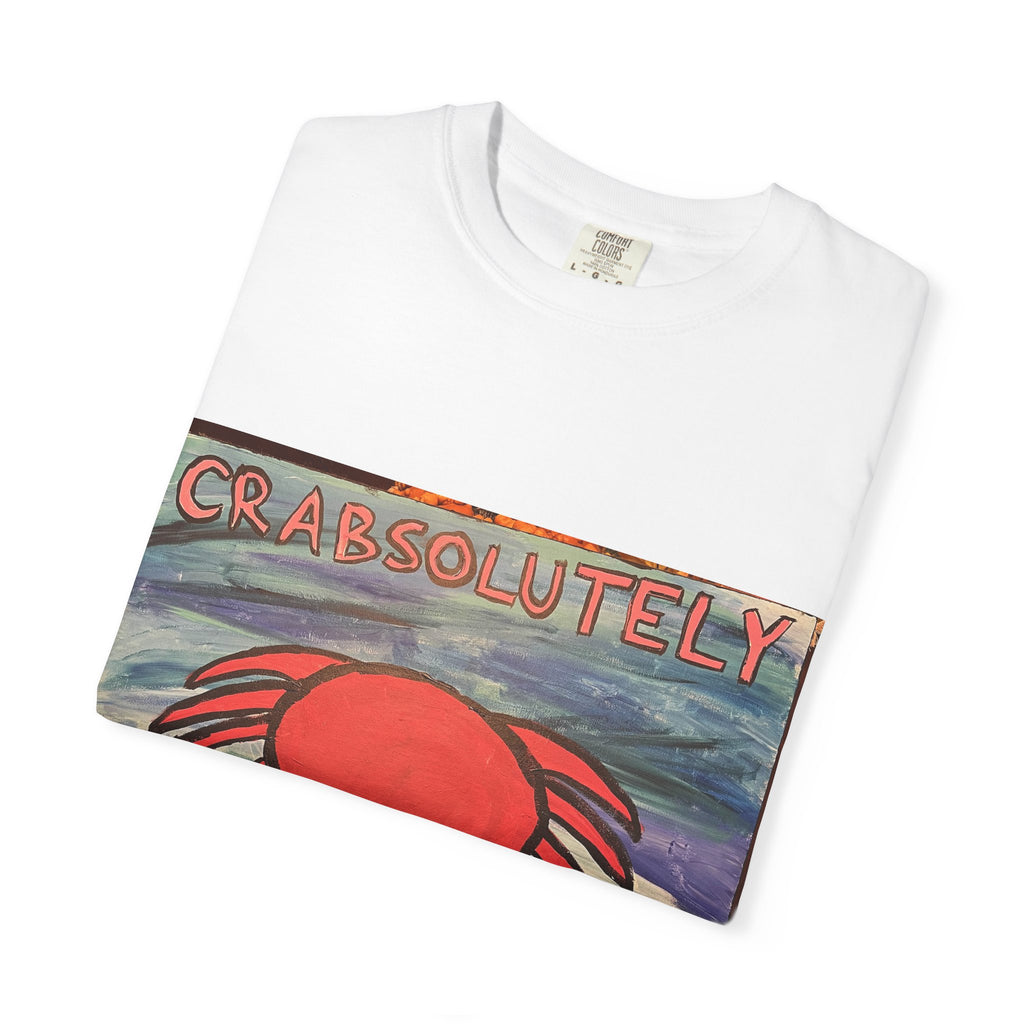 Crabsolutely Cute Graphic T-Shirt — Playful Beach Crab Tee