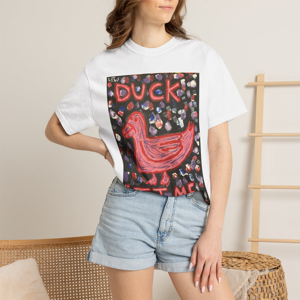 Duck Time Graphic T‑Shirt — Playful Hand‑Painted Duck Art Tee