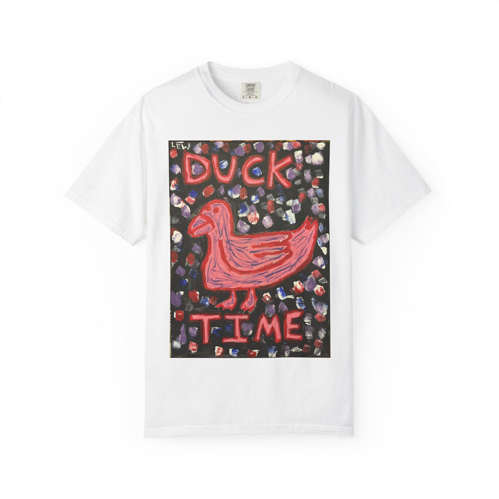 Duck Time Graphic T‑Shirt — Playful Hand‑Painted Duck Art Tee