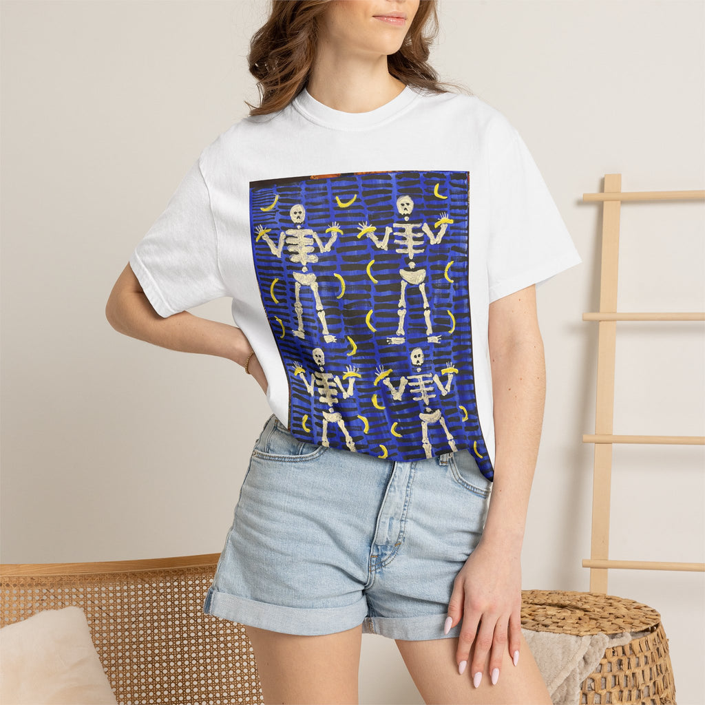 Skeletons With Bananas T-Shirt — Retro Pattern Graphic Tee