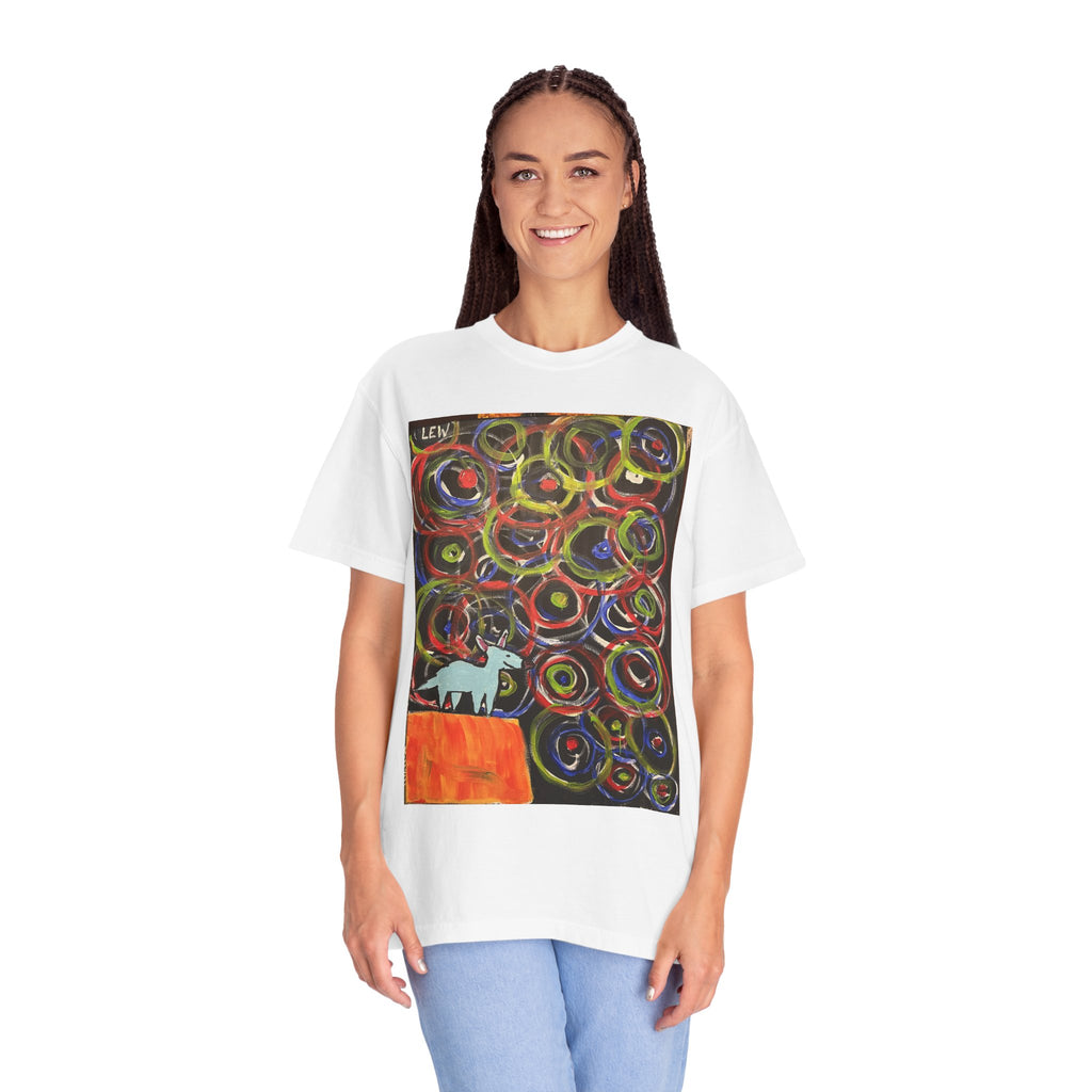 Creature On the Mesa and Night Sky T-Shirt — Colorful Modern Graphic Tee
