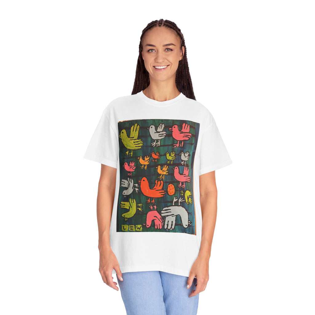A Bunch of Birds T‑Shirt — Colorful Hand‑Drawn Bird Graphic Tee