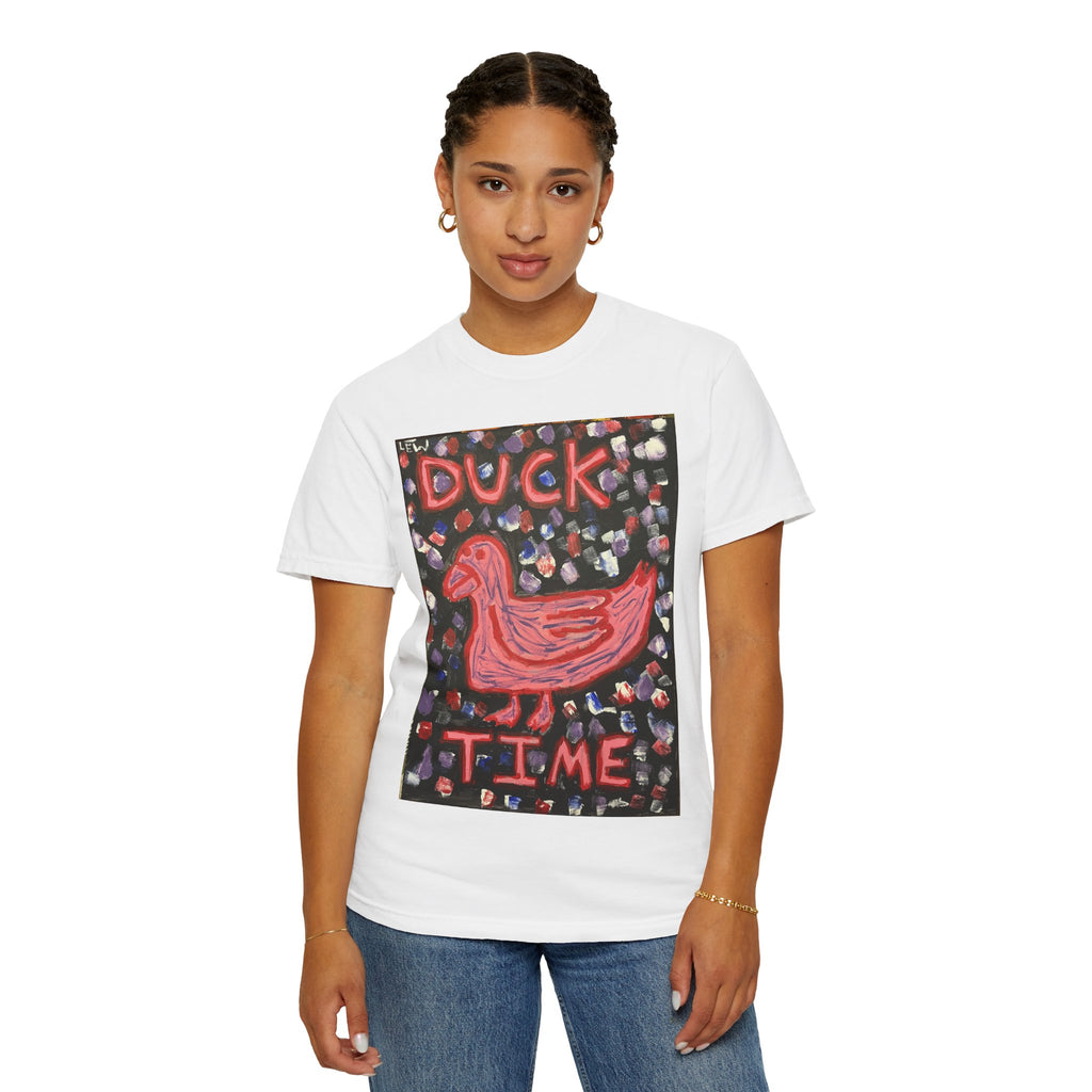 Duck Time Graphic T‑Shirt — Playful Hand‑Painted Duck Art Tee