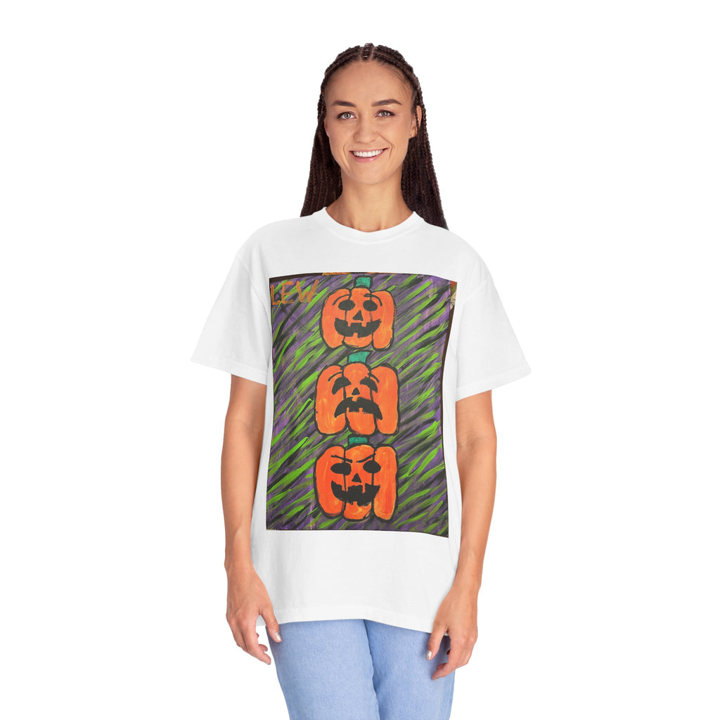 Halloween Pumpkin Stack T-Shirt — Vintage Jack-O'-Lantern Graphic Tee