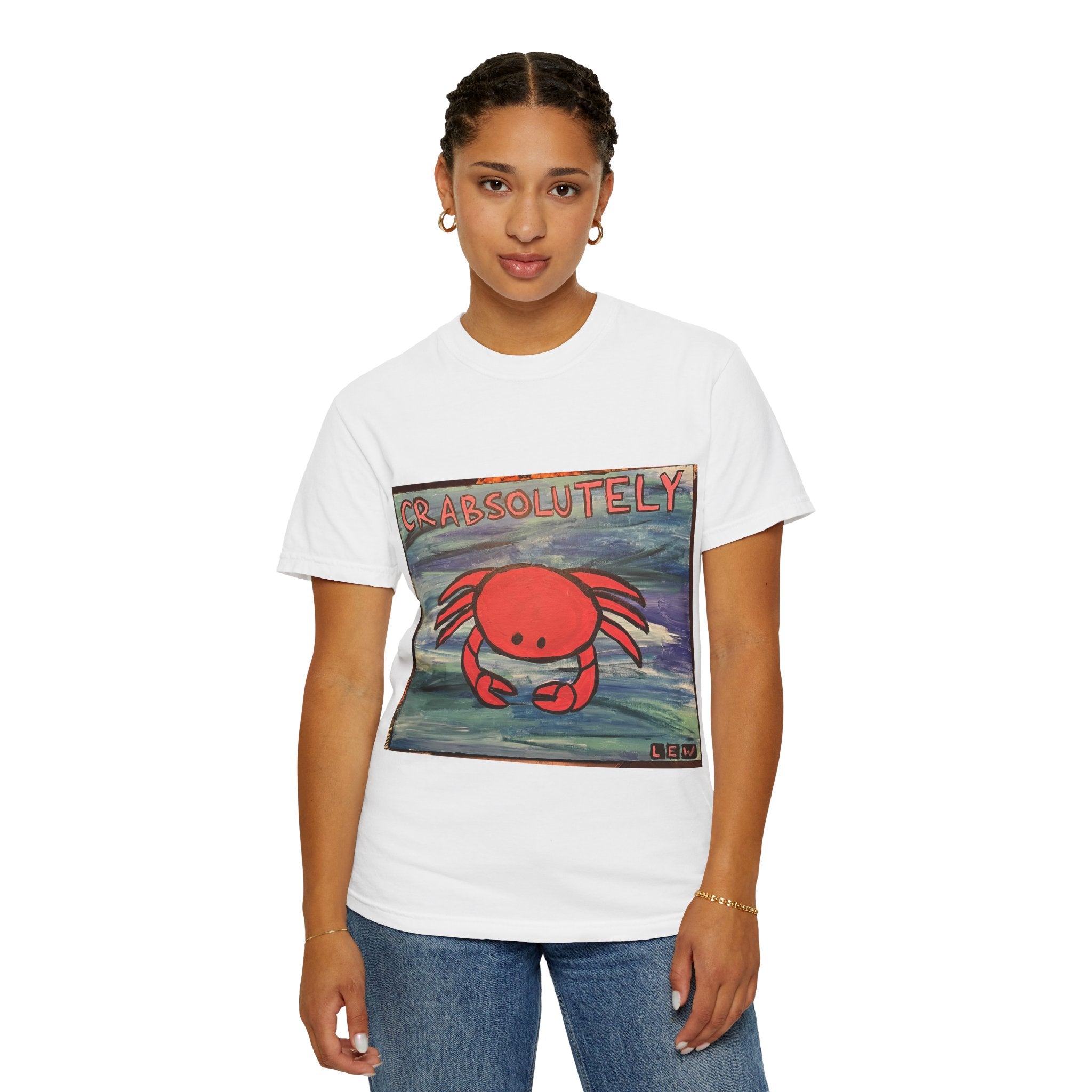 Crabsolutely Cute Graphic T-Shirt — Playful Beach Crab Tee