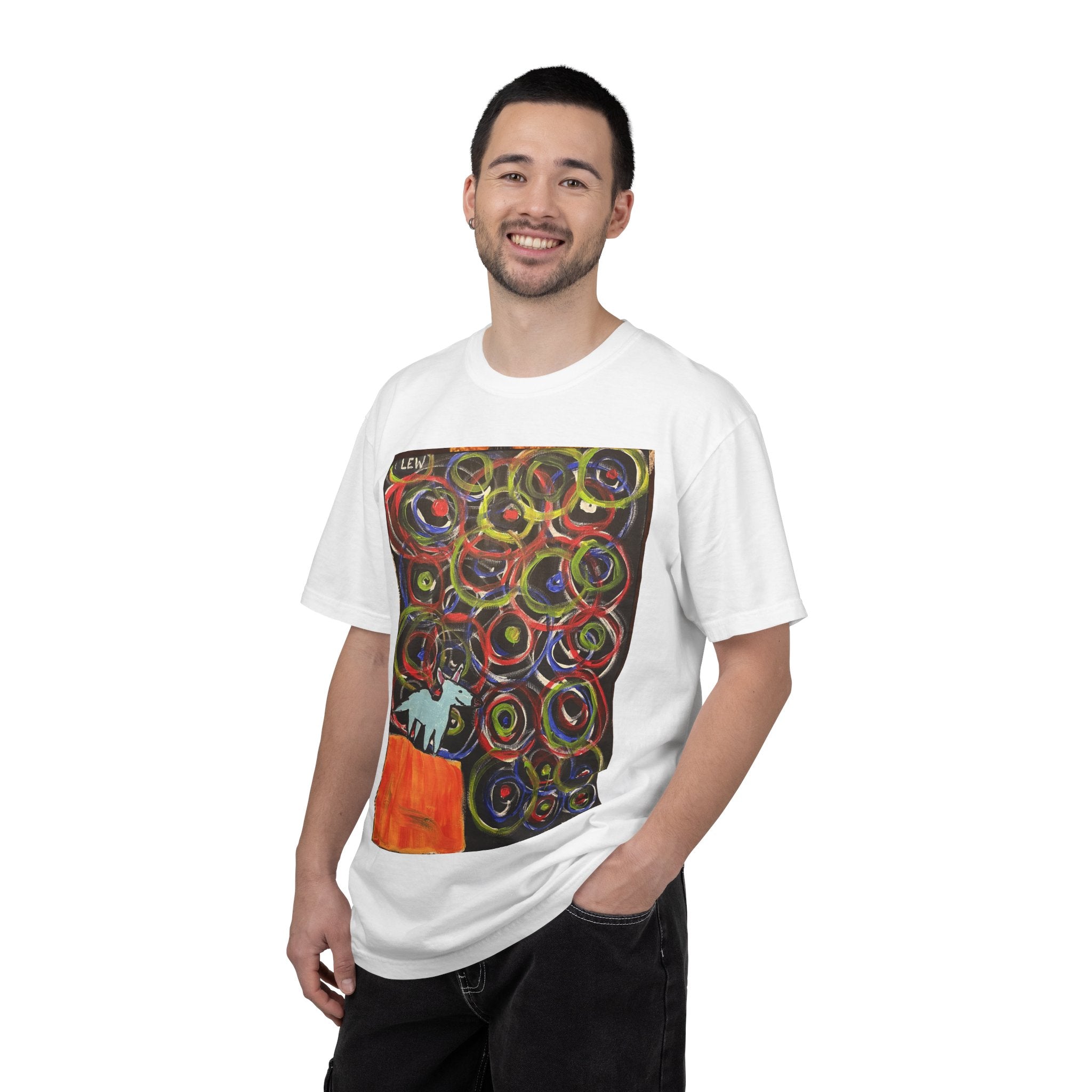 Creature On the Mesa and Night Sky T-Shirt — Colorful Modern Graphic Tee