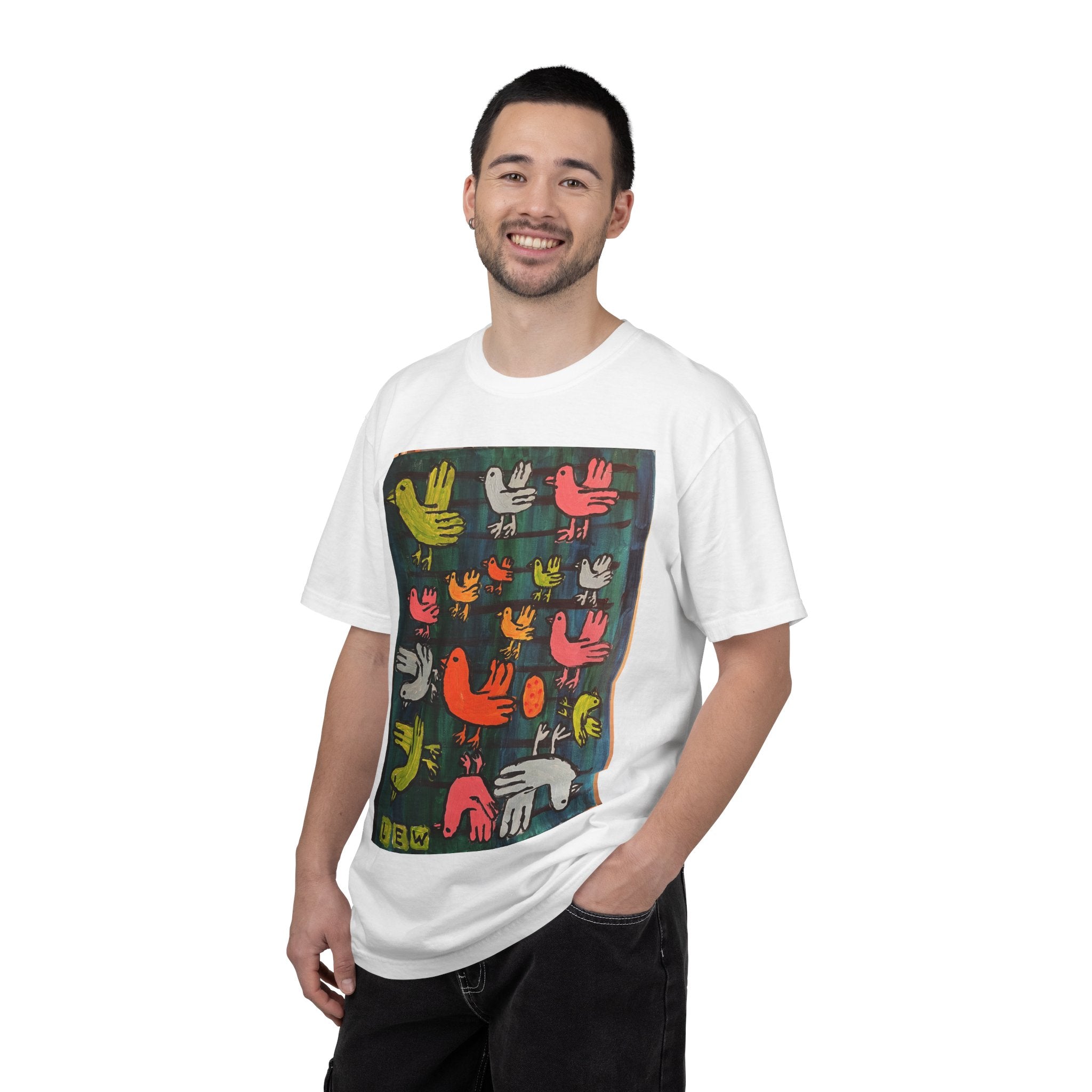 A Bunch of Birds T‑Shirt — Colorful Hand‑Drawn Bird Graphic Tee