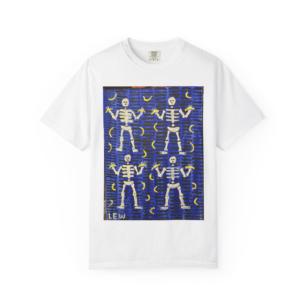 Skeletons With Bananas T-Shirt — Retro Pattern Graphic Tee