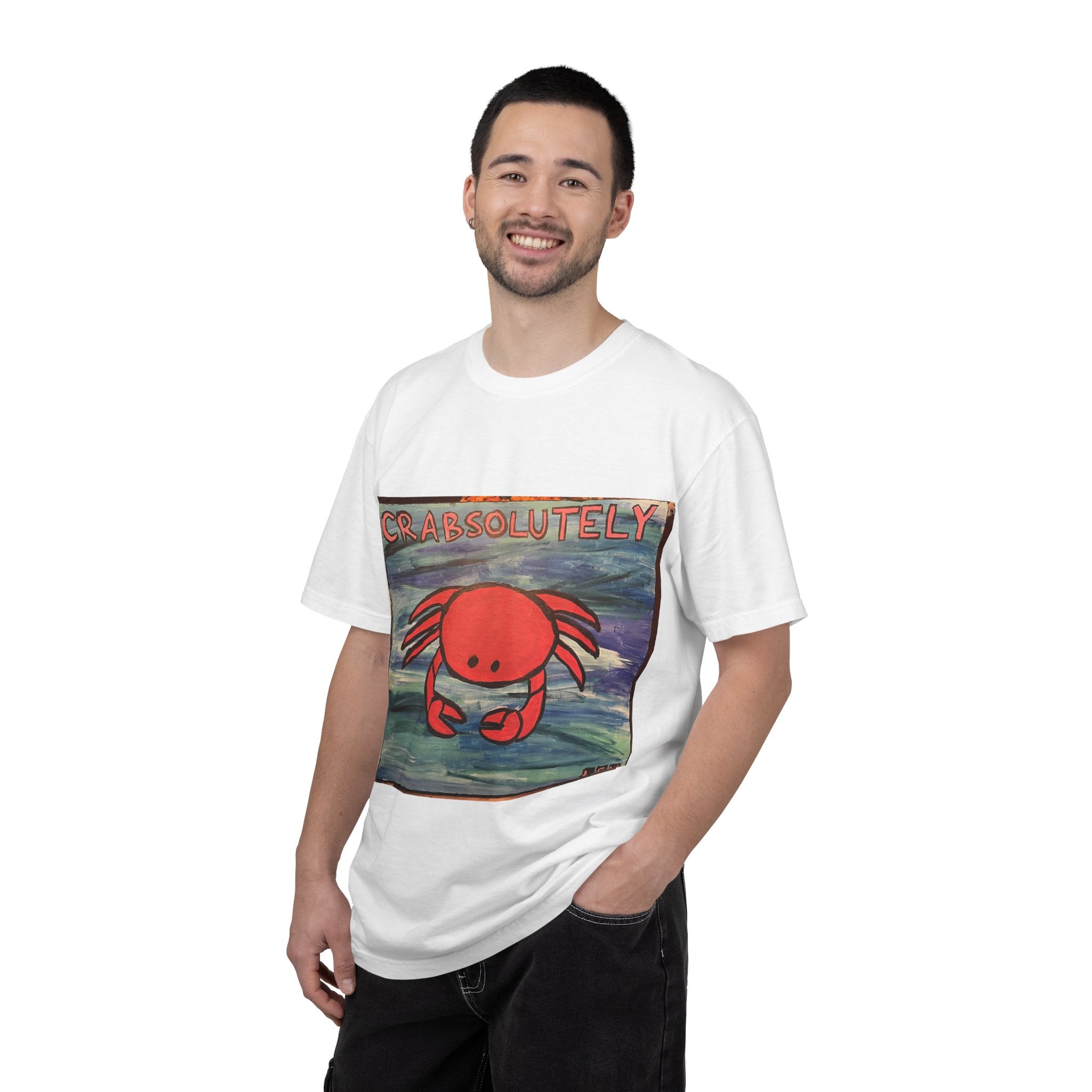 Crabsolutely Cute Graphic T-Shirt — Playful Beach Crab Tee