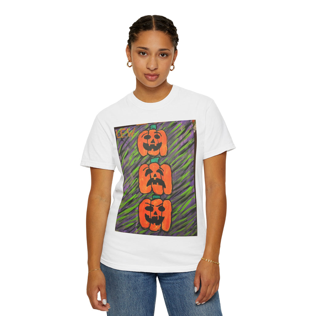 Halloween Pumpkin Stack T-Shirt — Vintage Jack-O'-Lantern Graphic Tee