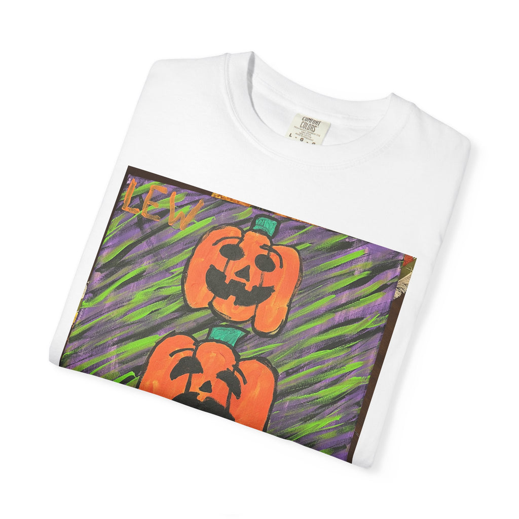Halloween Pumpkin Stack T-Shirt — Vintage Jack-O'-Lantern Graphic Tee