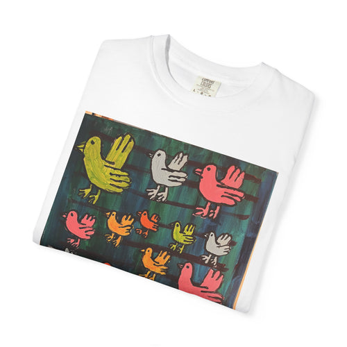 A Bunch of Birds T‑Shirt — Colorful Hand‑Drawn Bird Graphic Tee