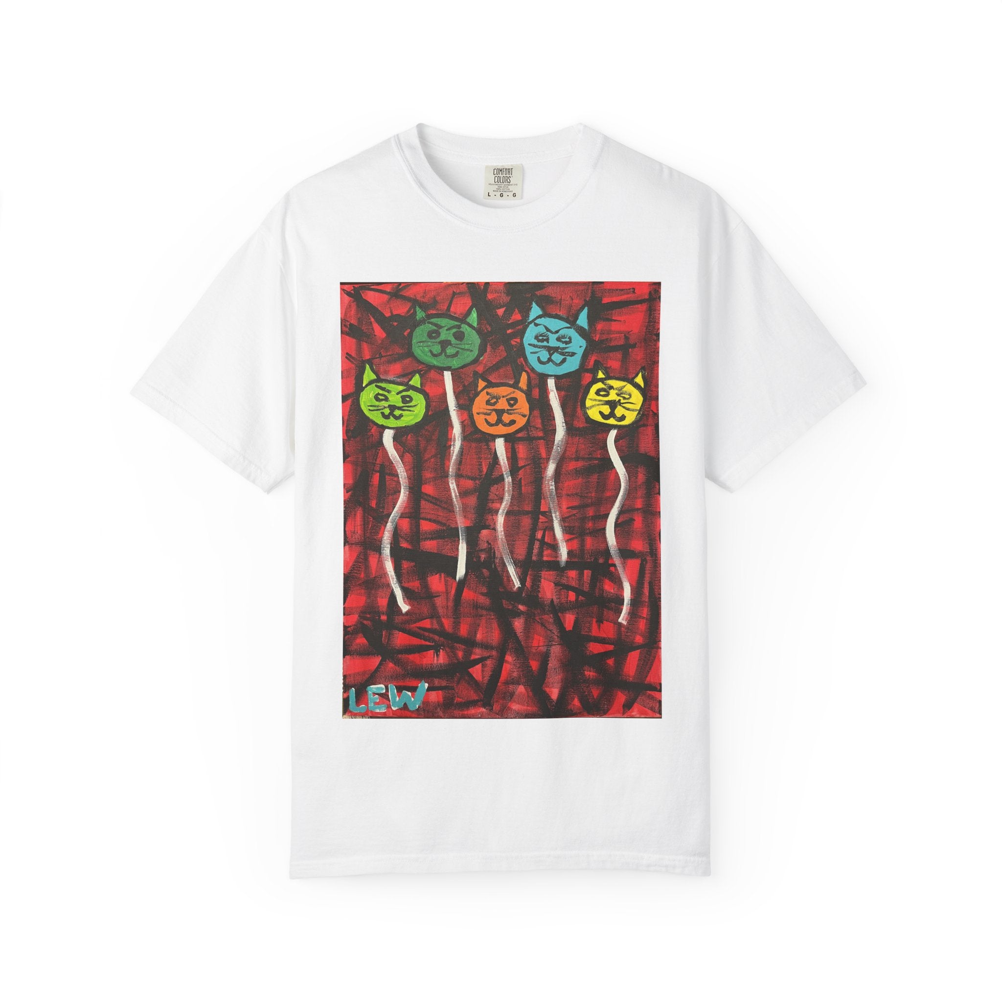 Colorful Cat Balloon T-Shirt