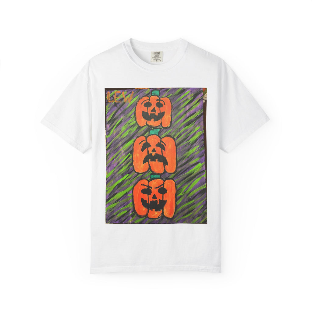 Halloween Pumpkin Stack T-Shirt — Vintage Jack-O'-Lantern Graphic Tee