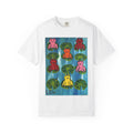 Colorful Frog Art T-Shirt — Playful Lily Pad Graphic Tee